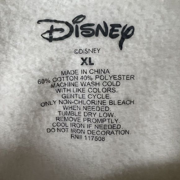 Disney Tinkerbell Womens Crewneck Sweatshirt XL Long Sleeve Ivory Pullover - Picture 3 of 5